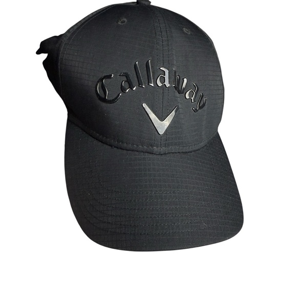 Callaway Other - Callaway Odyssey Golf Hat Cap Black Flex Fit Embroidered Logo EUC Outdoors Hike